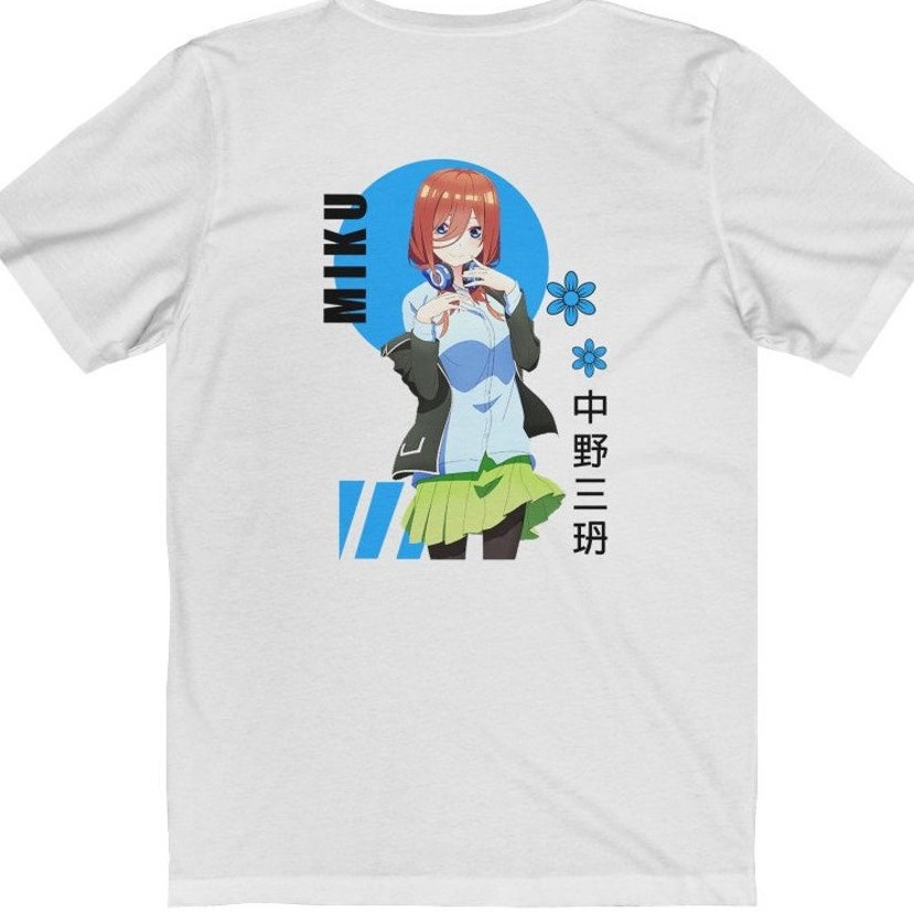 Tshirt Miku Nakano Kawaii Go-5-toubun no Hanayome Anime Manga Premium