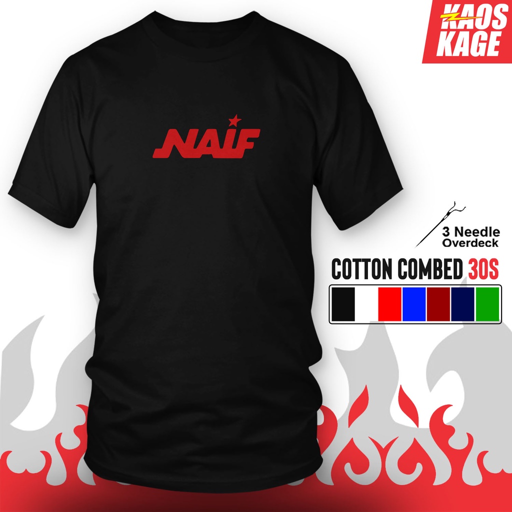 BISA COD Kaos Baju Distro NAIF BAND 100 % Cotton Combed 30s Cewek Cowok Unisex Tees / T-SHIRT Tulisa