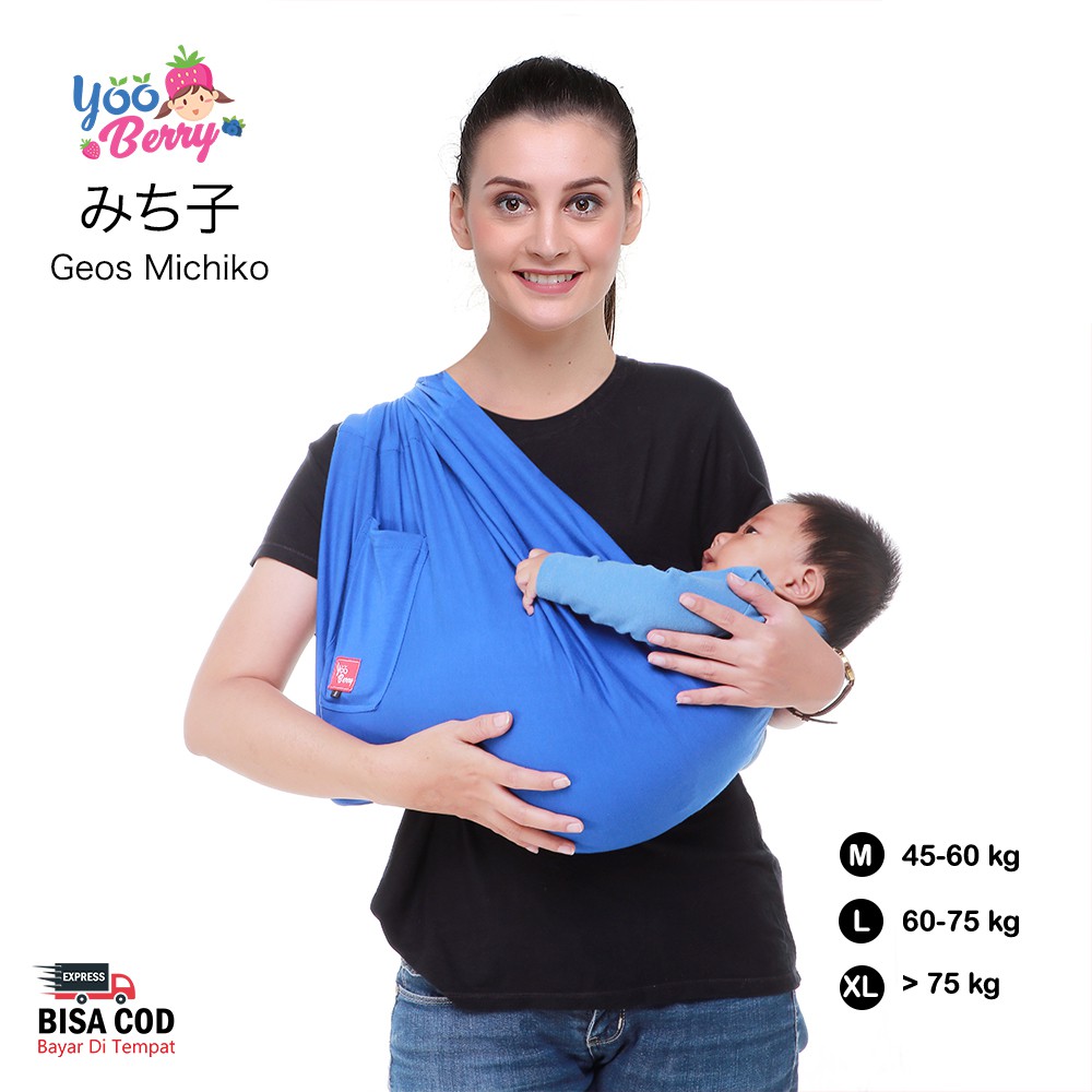 YooBerry Michiko Geos Gendongan Bayi Samping Baby Sling 0-3 Tahun Berry Mart