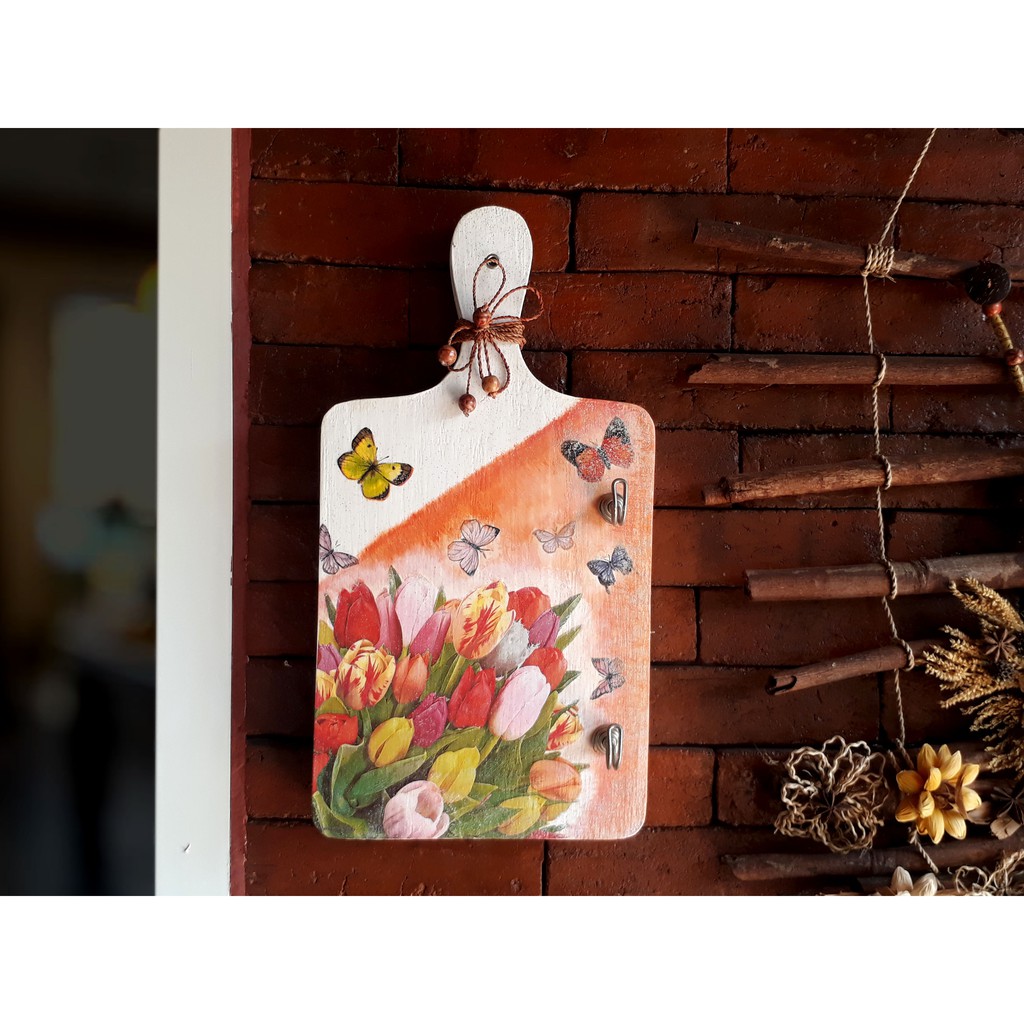 Jual Telenan Hias Decoupage Gambar Tulip & Gantungan Kunci | Shopee