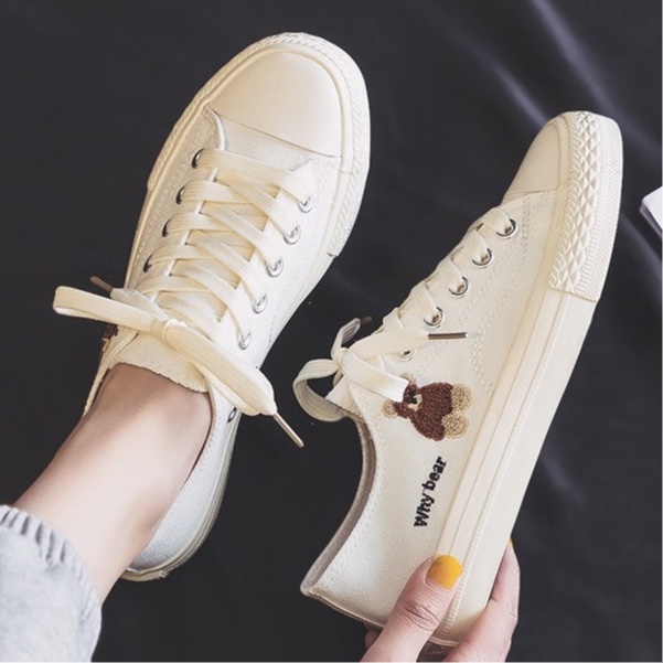 SW27 Sepatu Sneakers Import Wanita Korea Fashion Kanvas Sport Shoes COD Original