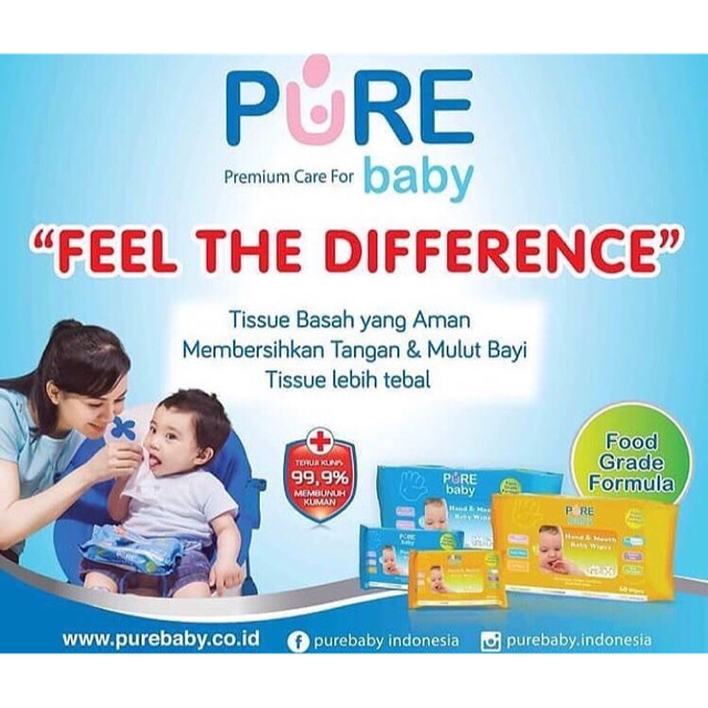 Pure baby hand and mouth wipes buy 2 get 1 free