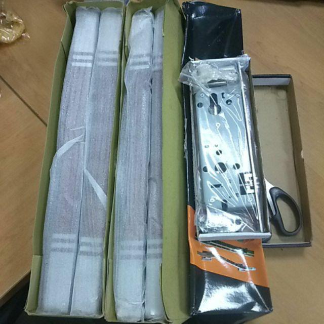 Paket Handle Pintu Stainless 45cm Coklat 2set + Body Pelor