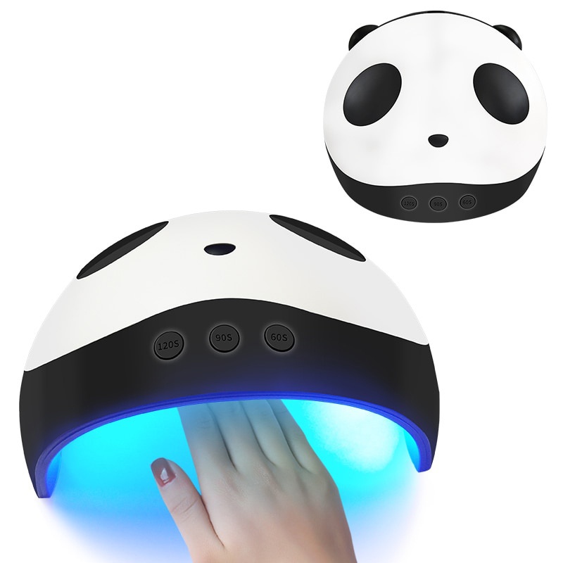 Pengering Kutek Kuku Murah Unik UV LED Panda 36W - Hitam