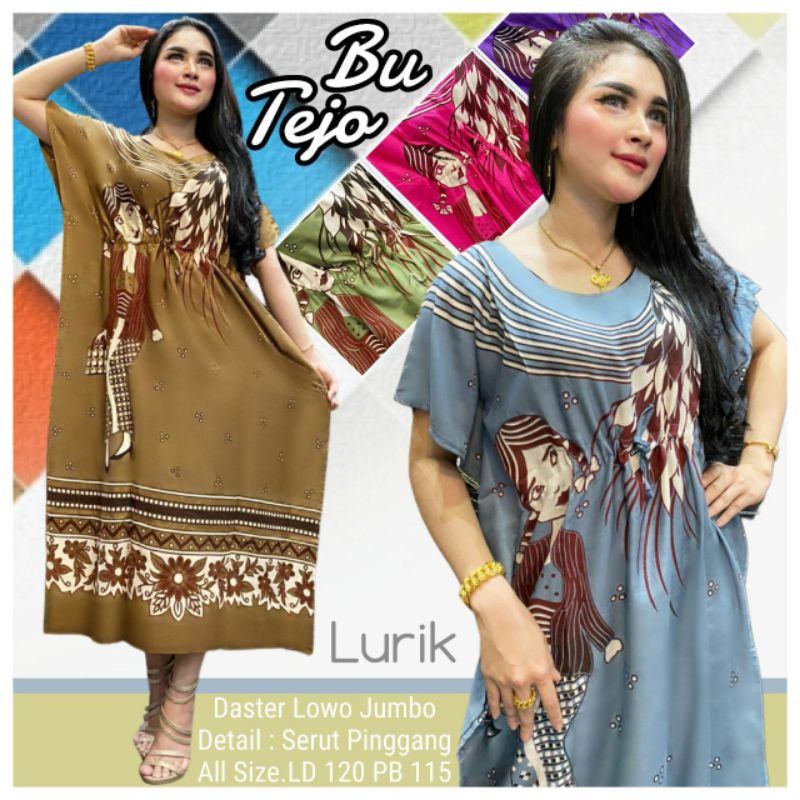 Daster Lowo Jumbo Bu Tejo ( Lurik ) Daster Jumbo Kekinian