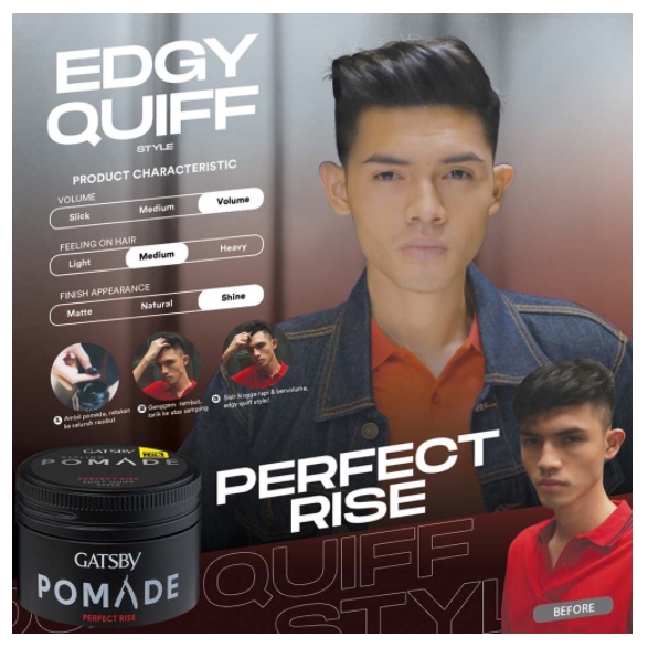 Minyak Rambut Gatsby Styling Pomade 75 g Edgy Quiff