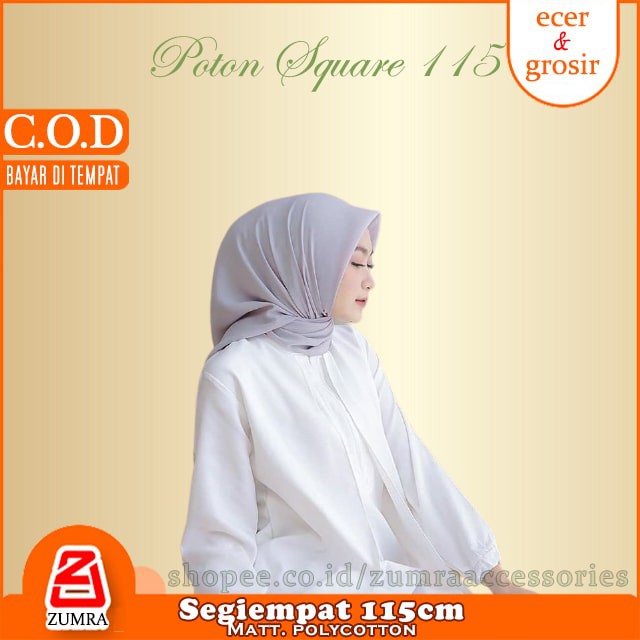 Bella Square Chifon Fine New All Warna hijab segiempat || kerudung segiempat || jilbab segiempat