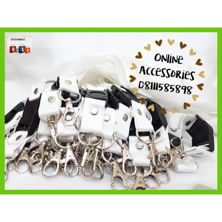 

DOCUMENTO- TALI ID CARD GANTUNGAN LANYARD 2CM KILAT POLOS TANPA SABLON + STOPPER -ASLIII.
