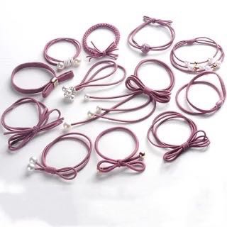 Ikat Rambut 12 in 1 Fashion Wanita / Accesories Rambut Import / Ikat Rambut Murah-AR-28 Ungu