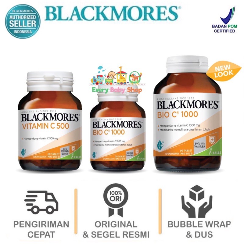 BLACKMORES Bio C 1000mg / Vitamin / Vit C 500mg BPOM KALBE - 30 / 60 / 90 Tablet - ORI ASLI !!!