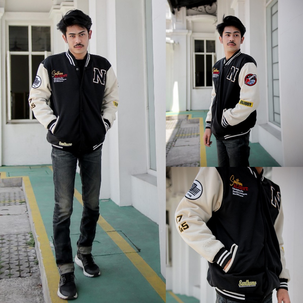 Varsity Jacket Baseball - Jaket Varsity Original Genious - Jaket Varsity Pria - Varsity Jacket Vintage - Jaket Varsity Baseball Pria Wanita - Jaket Pria - Jaket Bomber Pria