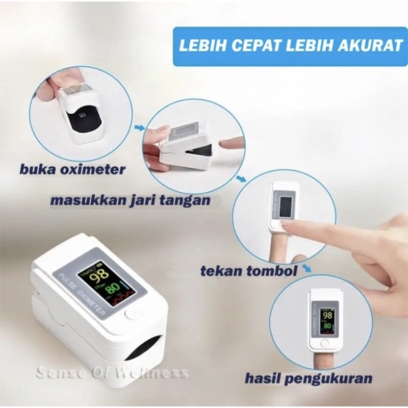 Oximeter Fingertip Pulse Oxymeter Alat Ukur Oxygen SpO2 Detak Jantung LK89