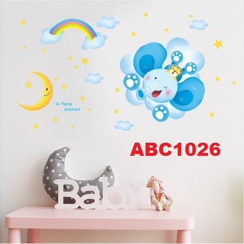 STICKER TRANSPARAN 60X90 MOTIF CUTE ANIMAL