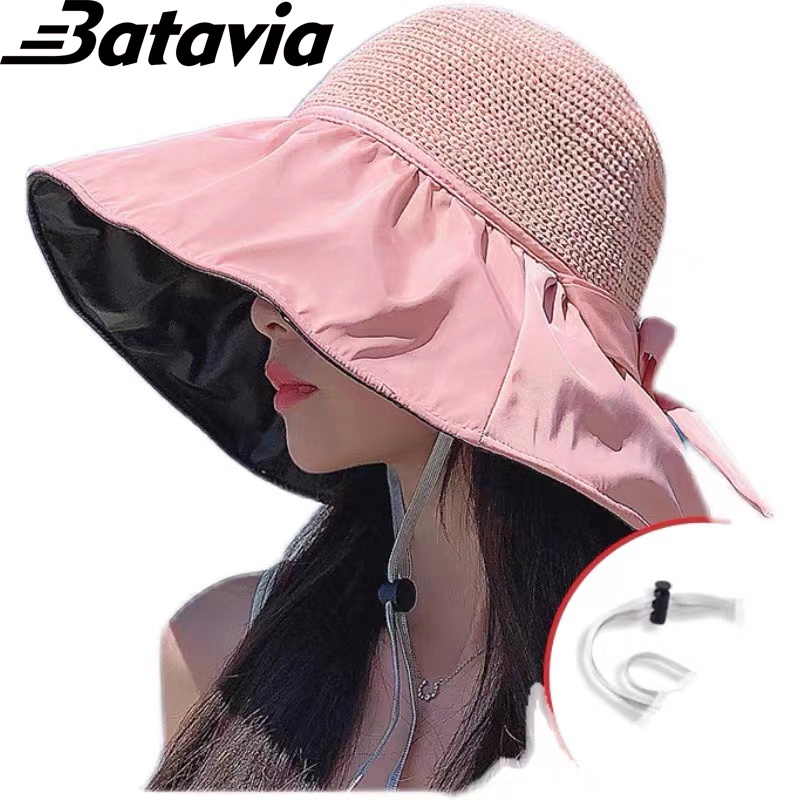 (COD)Topi pantai matahari rajut wanita premium model korea terbaru A