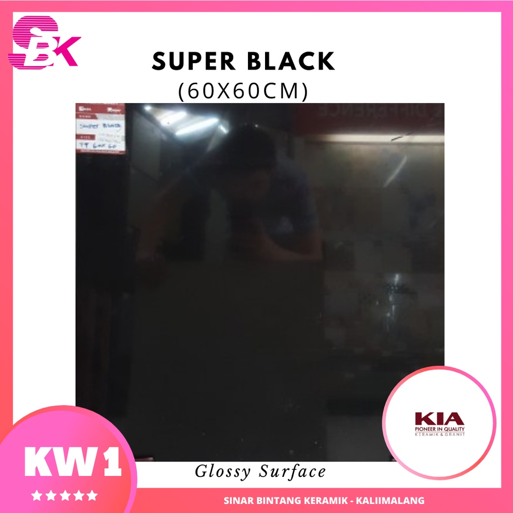 NEW Granit Lantai 60x60 Super Black KIA