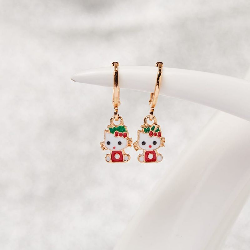 Anting Hello kitty merah Anti Karat Cantik