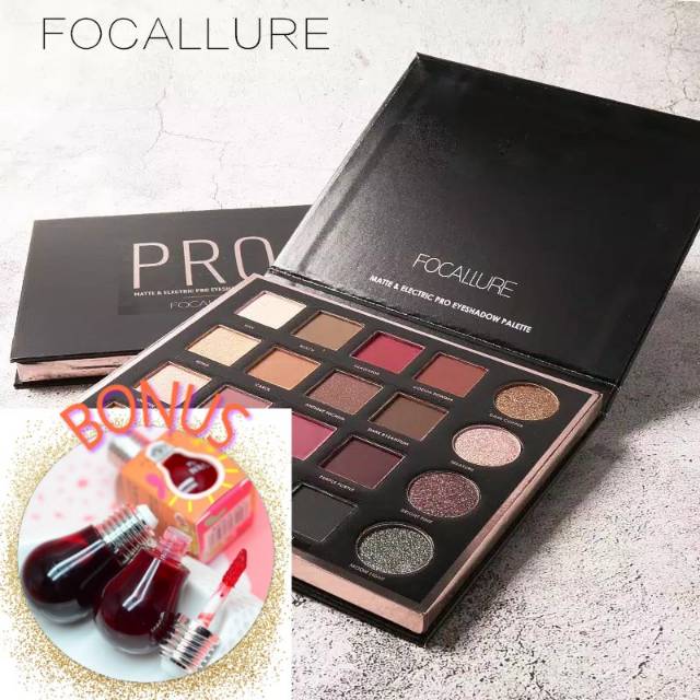 Focallure Matte & Electric Pro Eyeshadow Pallete(BONUS LIPTINT)