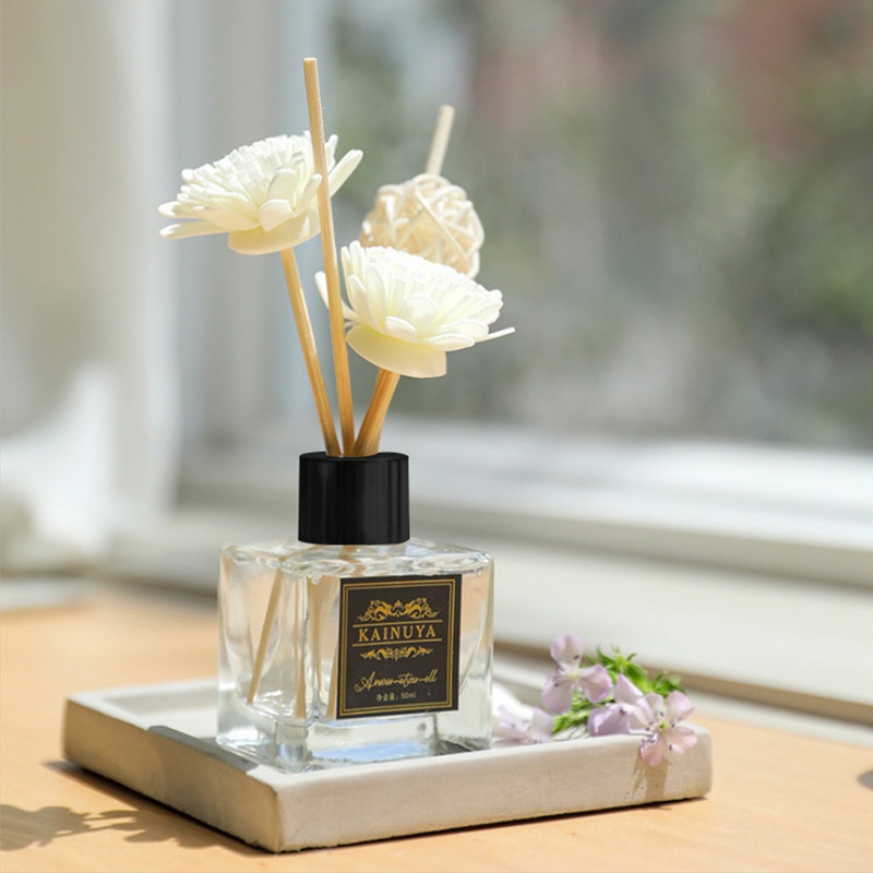 Grosir - H1024 Pengharum Ruangan / Reed Diffuser Aromatherapy / Parfum Essential Oil Hiasan Stik Kayu + Bunga