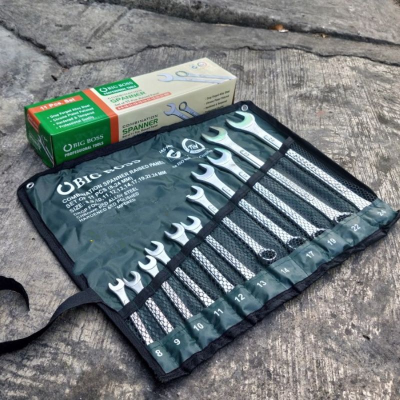kunci ring pas set 8-24 big boss 11 pcs