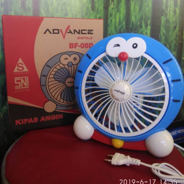 Kipas Karakter Doraemon Kipas Listrik Kipas Duduk Advance 8inch