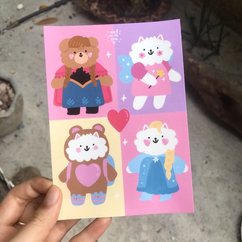 

Maddy outfits A6 sticker sheets