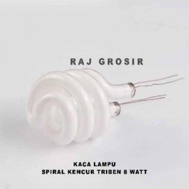 Kaca Lampu Spiral Geni/Kencur Triben 8 Watt (GRATIS BUBBLE WRAP)