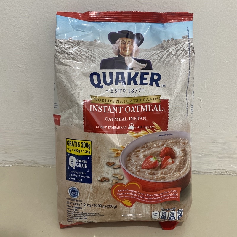 

quaker oatmeal instant merah 1,2kg