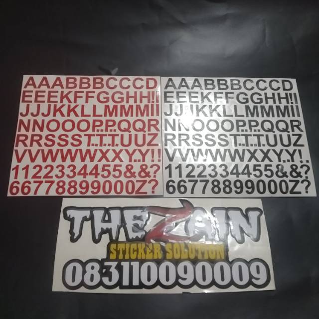 

Abjad berkwalitas cutting sticker