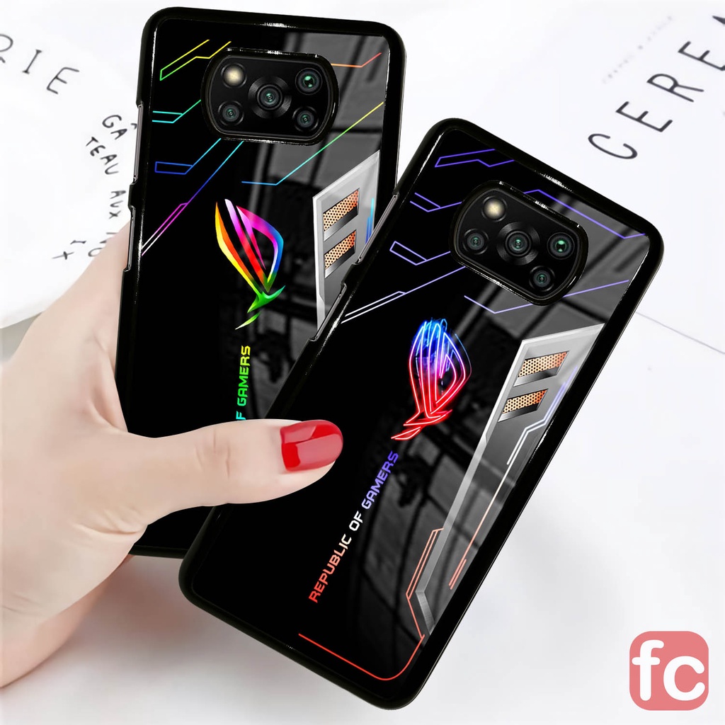 [XZ21] Case Glossy Poco  X3 | X3 PRO | X3 PRO NFC | Casing Kilau  Hp Xiaomi | Motif Game Rog