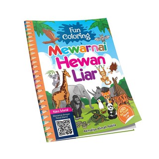 Buku Mewarnai Pemandangan Hewan Benda Sekitar Dinosaurus