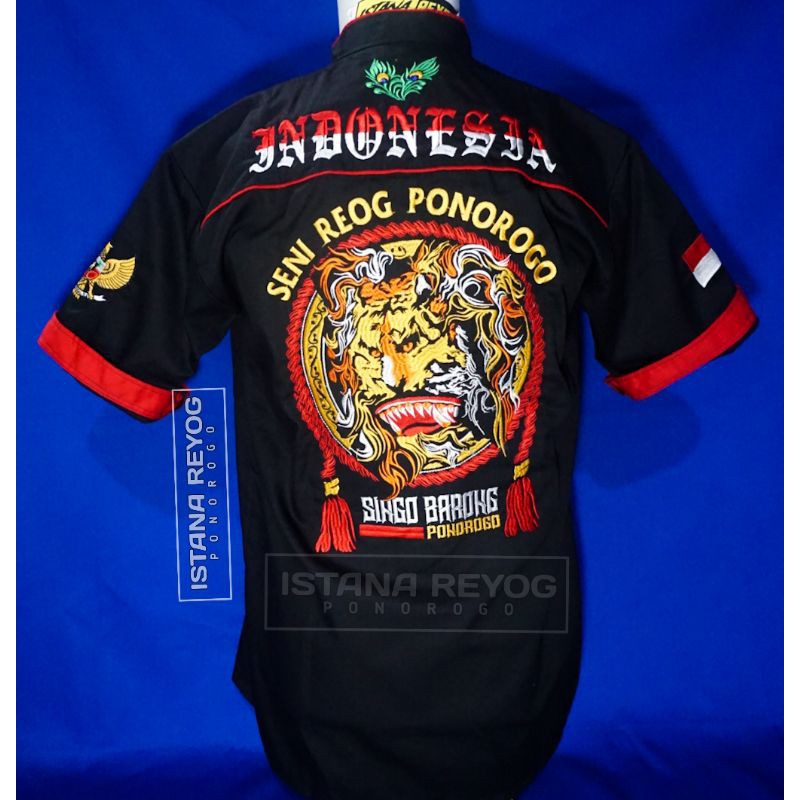 BAJU REOG / HEM/KEMEJA BORDIR REOG PONOROGO BARONG / BAJU REOG / KAOS BUDAYA / PENADON BORDIR / JARANAN