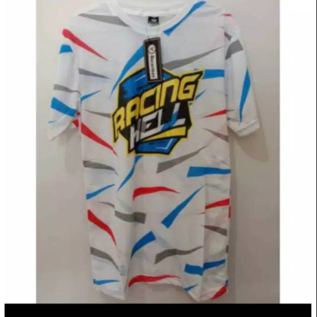  Kaos  racing  hell  keren Motif thailock sablon printing 