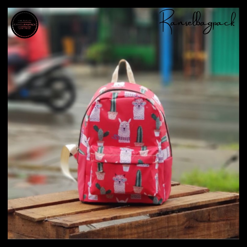 Tas Mini Karakter Motif Sekolah Kuliah Kerja Traveling Remaja Dewasa Multifungsi Stylish Backpack Punggung Bahu Model Fashion Korea Favorit Import Lokal Original Waterproof Kekinian Termurah Baru Bagus Perempuan Wanita Cewek