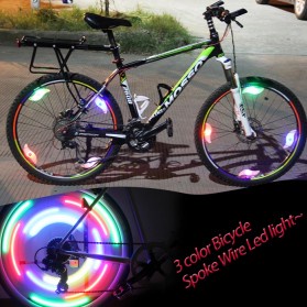 LAMPU BAN SEPEDA PELANGI Variasi Jari-Jari Anti Air Colorful LED Bicycle Wheel Light