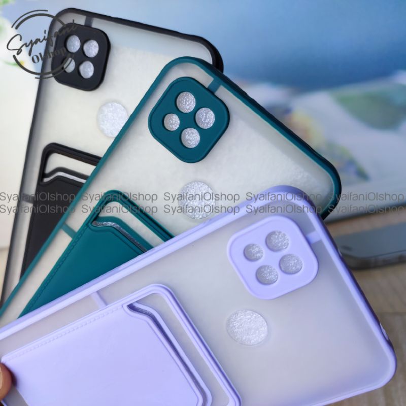 Card Case Xiaomi Redmi 9C / M2006C3MG / M2006C3MT Case Slot Kartu + Protection Camera