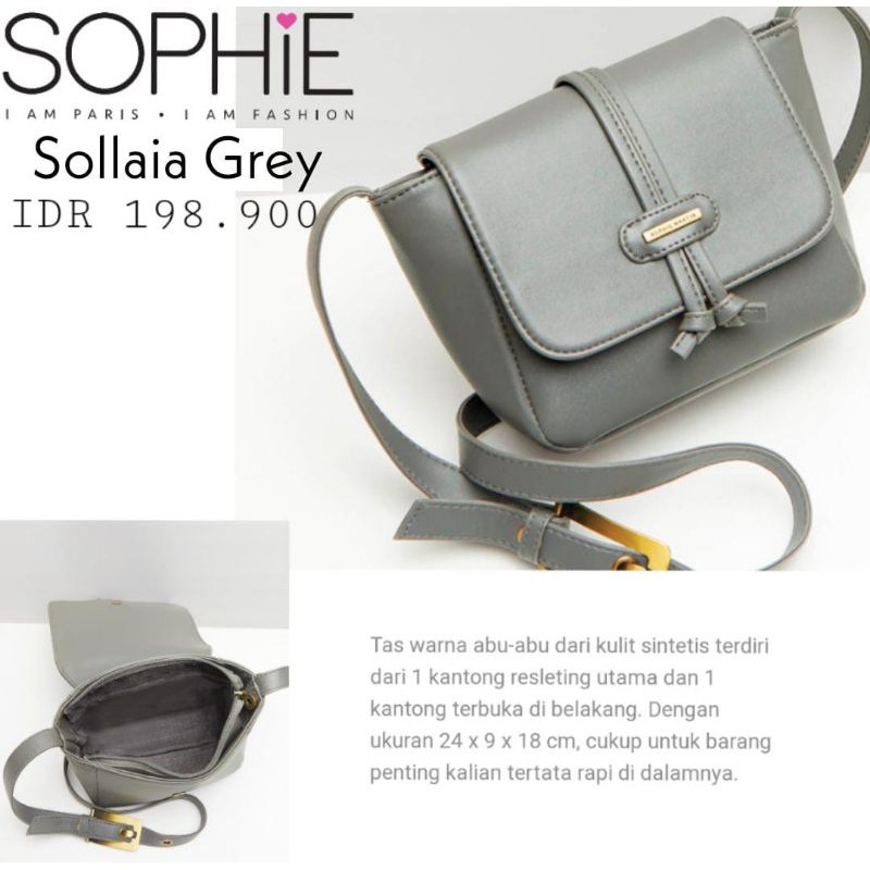 Sophie Paris Tas wanita sophie martin SOLLAIA GREY tas Shopie Martin terbaru 2021 shopee