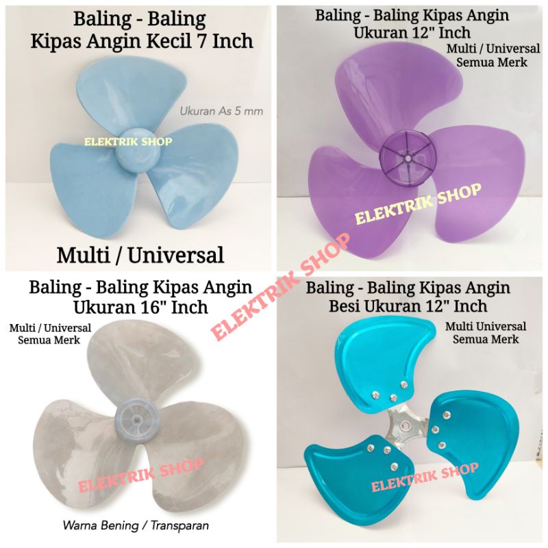 BALING - BALING KIPAS ANGIN MULTI UNIVERSAL SEMUA MEREK 7&quot;INCH 12&quot; INCH 16&quot; INCH 18&quot;INCH