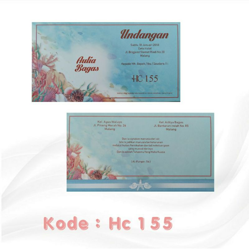 

UNDANGAN PERNIKAHAN & KHITAN SIMPEL ELEGAN