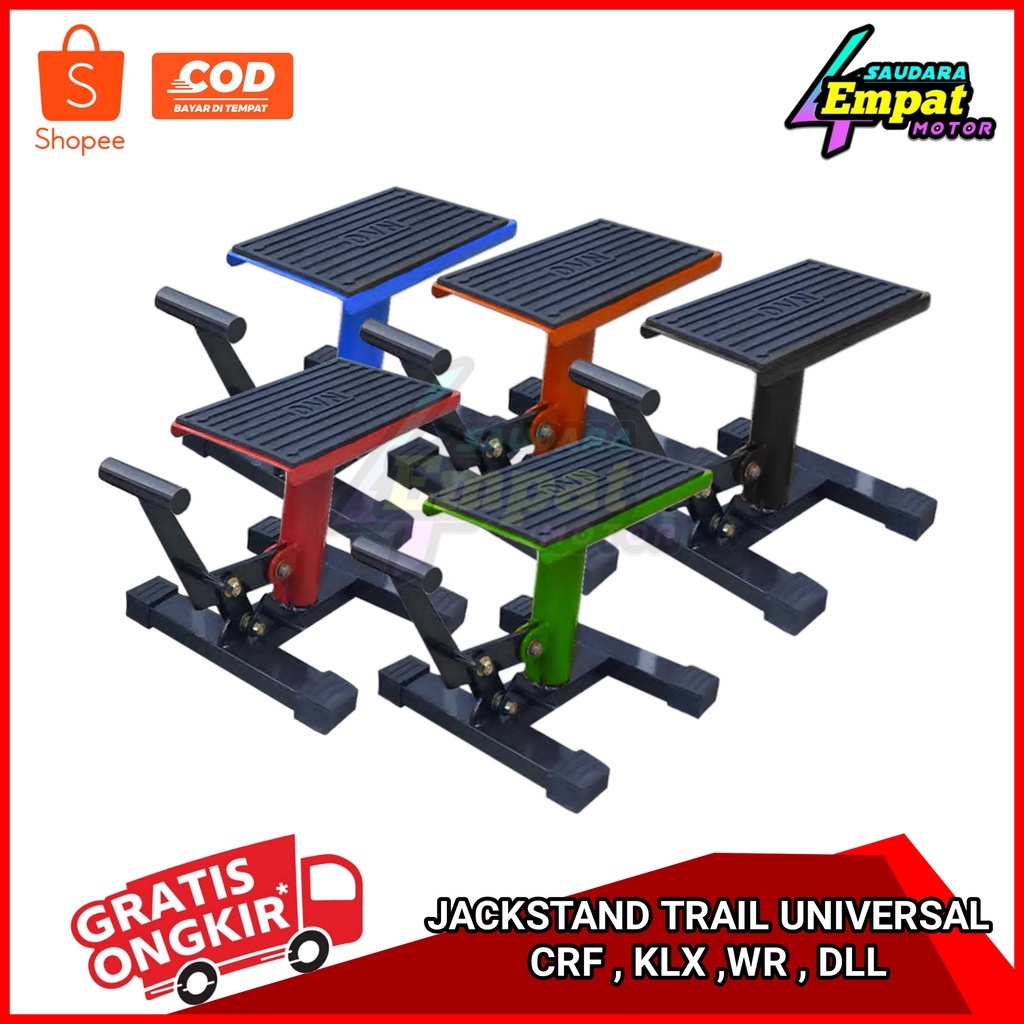 STANDAR JACKSTAND UNIVERSAL PEDOK  SEMUA SUPERMOTO MOTOCROSS TRAIL KLX CRF D TRACKER KTM JACK STAND