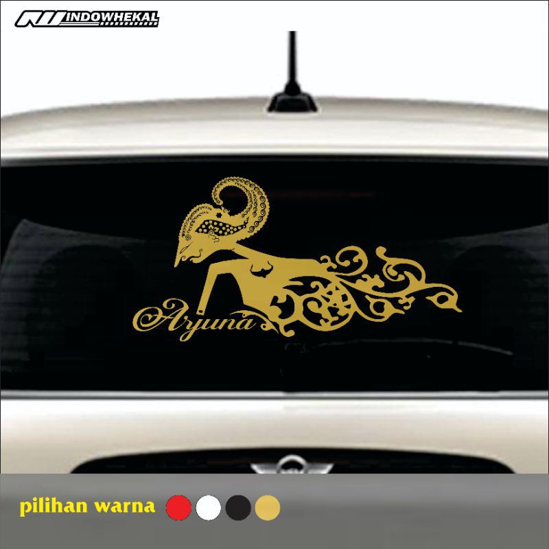 STICKER CUTTING WAYANG ARJUNA DESAIN TERBARU