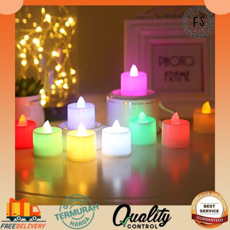 TERMURAH  Lampu Lilin Elektrik LED Nyala Tanpa Api / Electric Candle Lilin Natal Paskah