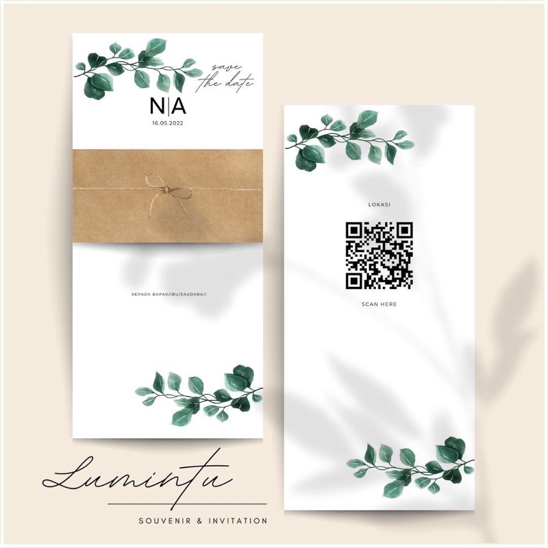 

Simple nature invitation / undangan pernikahan aesthetic / undangan modern murah