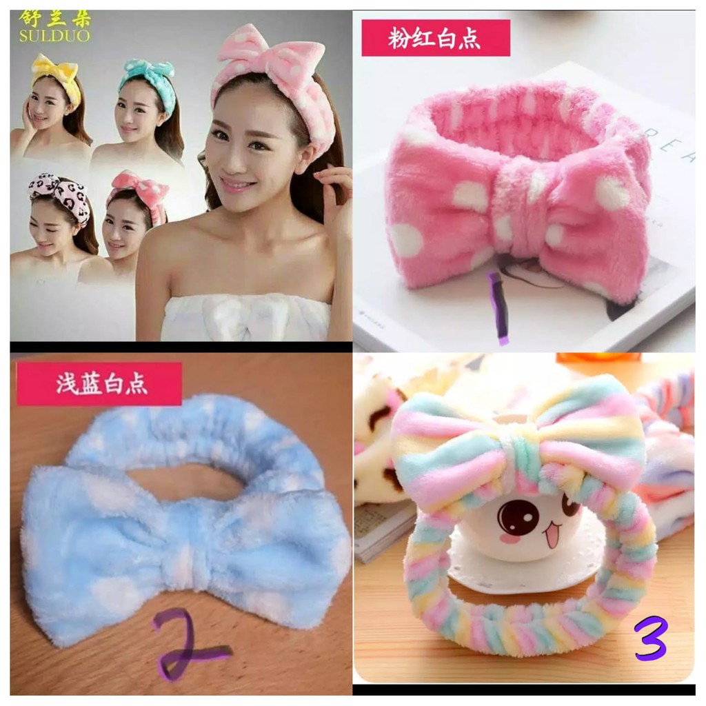 BANDANA BANDO RAMBUT HEADBAND KOREA PITA BESAR UNTUK CUCI MUKA MAKEUP FASHION