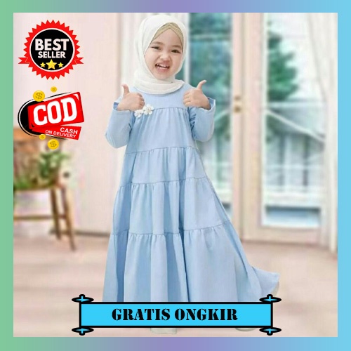 Gamis Anak Perempuan 4-7Tahun 3Tahun 4Tahun 5Tahun 6Tahun 7Tahun 8Tahun 9Tahun Gamis Anak Muslimah /