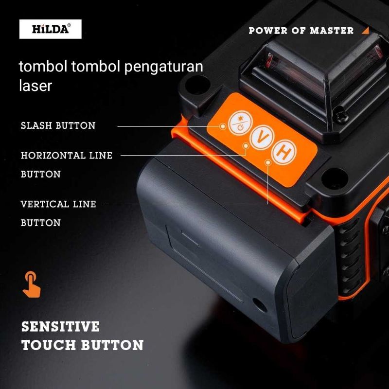 mesin self leveling 16 line laser 4D dengan remot dan manual