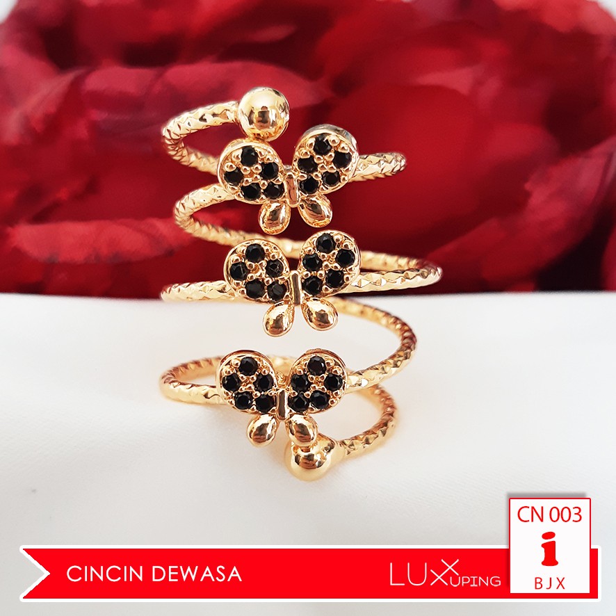 Cn 003 Cincin Ulir Spiral Dewasa Murah Cincin Lilit Pir Permata Zirkon Cincin Xuping Luxx Shopee Indonesia