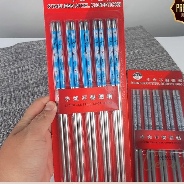 promo!!! pasang sumpit stainless /chopstick modern