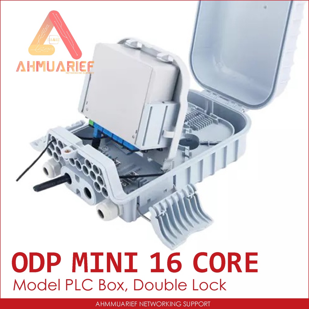 MINI ODP FDB ODB 16 Core Model PLC Double Lock Pole Tiang Fiber Optik Box Kotak Fiber Optic Kosongan