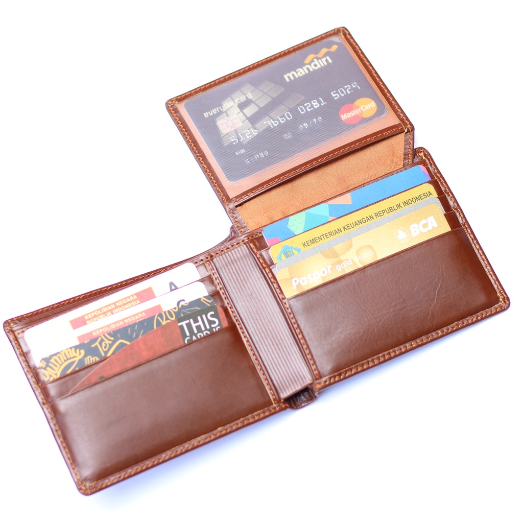 DOMPET PRIA KULIT SAPI ASLI MODEL LIPAT BANYAK SLOT KARTU - GRATIS GRAFIR NAMA KAMU / GOZZO