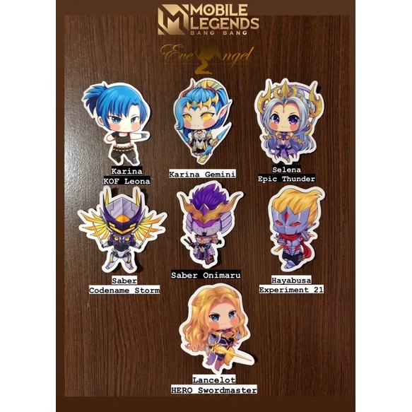 Sticker Mobile Legends ASSASIN BATCH 2 | Karina Selena Saber Hayabusa Lancelot
